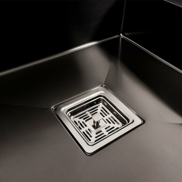 Кухонна мийка 78*50С L PVD чорна Platinum Handmade (поглиблена полиця, 3.0/1.0 мм) 42179 фото