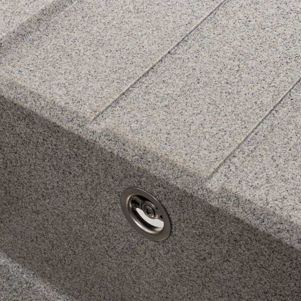 Гранітна мийка для кухні Platinum 7843 SOLID матовий Сірий 42246 фото
