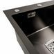 Кухонна мийка 78*50С L PVD чорна Platinum Handmade (поглиблена полиця, 3.0/1.0 мм) 42179 фото 4