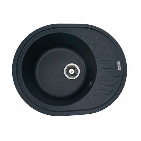 Гранитная мойка для кухни Platinum 6250 SOUL матовая Антрацит 3863 фото