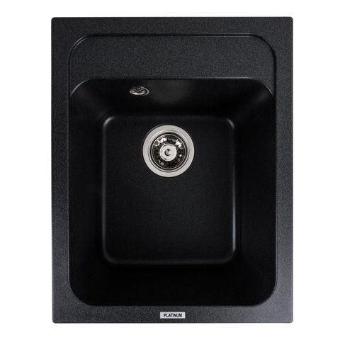 Гранітна мийка для кухні Platinum 4050 KORRADO матова Карбон 39957 фото