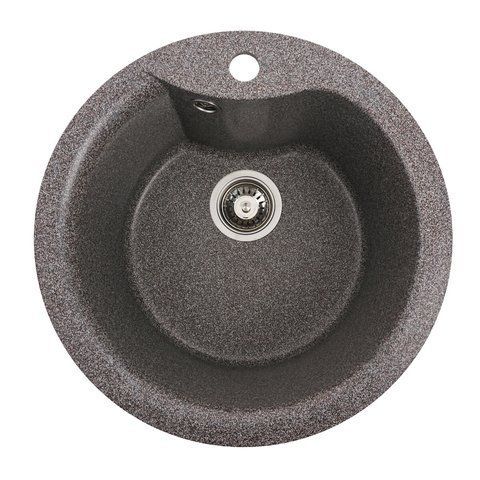 Гранитная мойка для кухни Platinum 480 TURAS матовая Микс 3309 фото