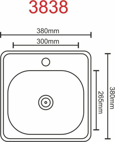 Кухонная мойка из нержавеющей стали Platinum ДЕКОР 3838 (0,6/160 мм) 11739 фото