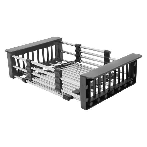 Комплект кухонної мийки Kroner KRP Schwarze 45х45HM PVD ST07 Grafite SL43374 фото