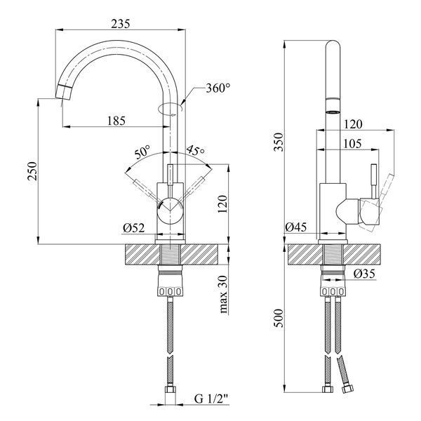 Комплект кухонной мойки KRP Geb&uuml;rstet-4050HM ST645321 фото