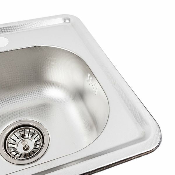 Кухонная мойка из нержавеющей стали Platinum ДЕКОР 3838 (0,6/160 мм) 11739 фото