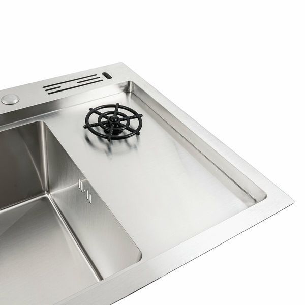 Комплект кухонной мойки 780x460x210 Platinum со смесителем водопад pl62374 фото