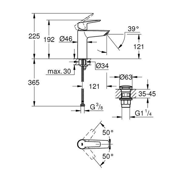 Змішувач для раковини Grohe QuickFix Start M-Size 24204002 CV031752 фото