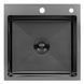 Комплект кухонної мийки Kroner KRP Schwarze 45х45HM PVD ST07 Grafite SL43374 фото 8