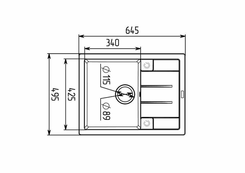 Гранитная мойка для кухни Platinum 6550 INTENSO матовая Песок 3486 фото