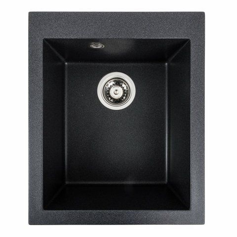 Гранітна мийка для кухні Platinum 4150 SOKIL матовий Карбон 39958 фото