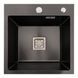 Мойка PVD Platinum Handmade НSBB 450x450x220 черная (квадратный сифон.3,0/1,0) 38086 фото 1