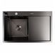Кухонна мийка CM 78*50 L чорна PVD VALESO Handmade (круглий сифон 3,0/0,8) 45905 фото 2