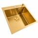 Комплект кухонної мийки Platinum 50*50 PVD ST4314 Gold SL2756 фото 3