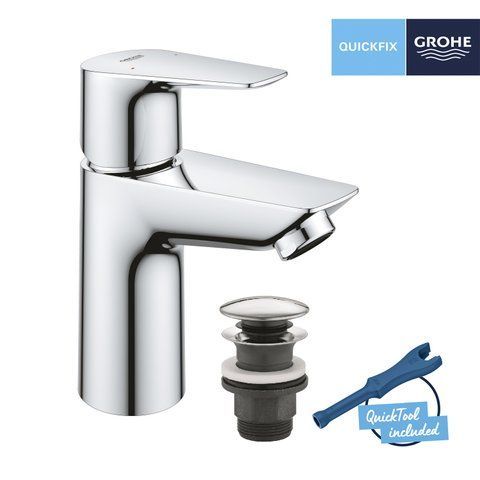 Змішувач для раковини Grohe QuickFix Start Edge S-Size 24199001 з донним клапаном CV031938 фото