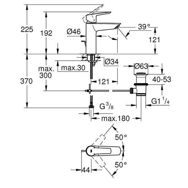 Змішувач для раковини Grohe QuickFix Start M-Size 23455002 CV030578 фото