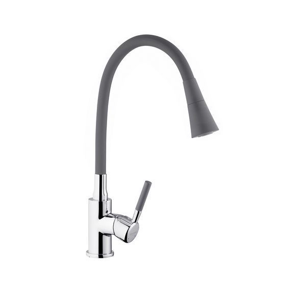 Комплект кухонной мойки Kroner KRP Derby - 6050HM Brush GRA ST27240 фото
