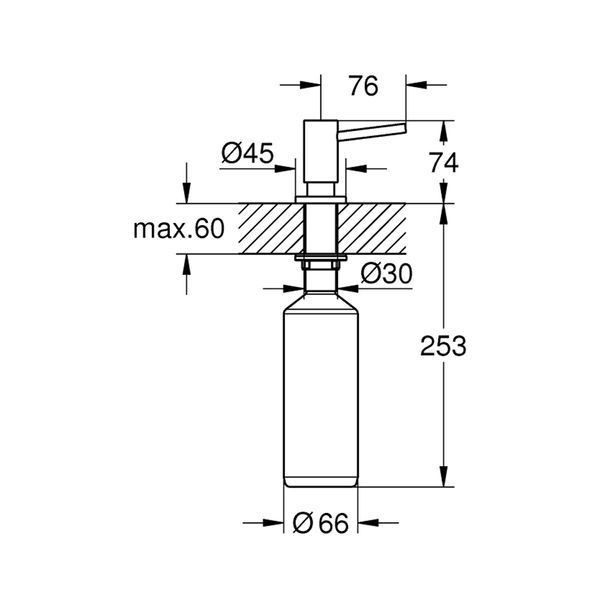 Дозатор для моющего средства Grohe Contemporary 40535000 CV036273 фото