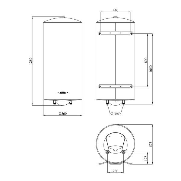 Водонагреватель Ariston ARI 200 VERT 560 THER MO EU с мокрым ТЭНом 3000327 CV034042 фото