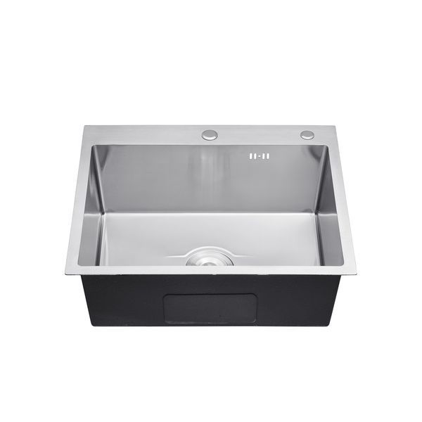 Комплект кухонной мойки Kroner KRP Derby - 6050HM Brush GRA ST27240 фото