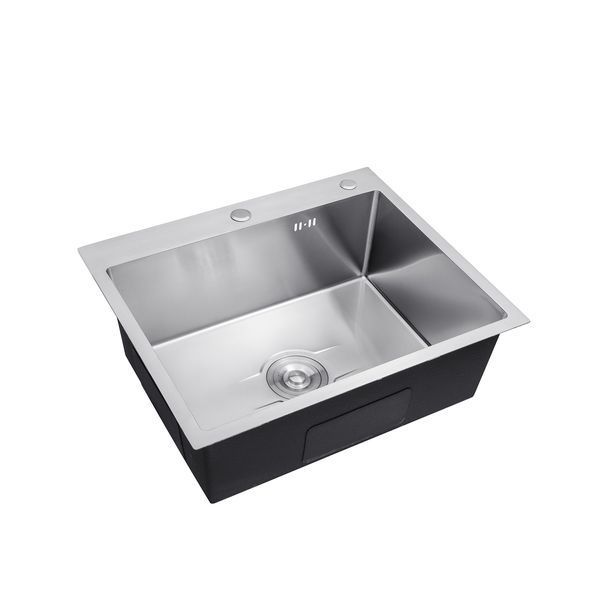 Комплект кухонной мойки Kroner KRP Derby - 6050HM Brush GRA ST27240 фото