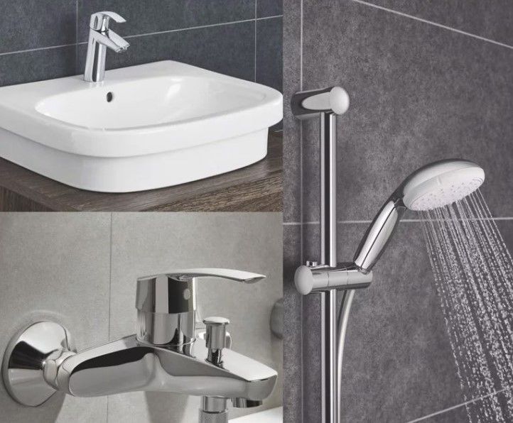 Набір змішувачів для ванни 3 в 1 Eurosmart (123246M), Grohe 123246М фото