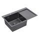 Комплект кухонной мойки Kroner KRP Schwarze 7849LHM PVD ST4303 ST42121 фото 6