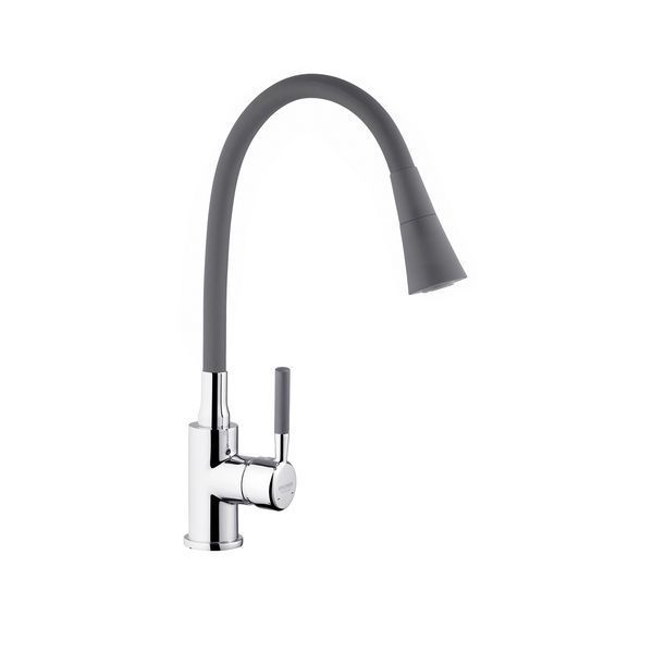 Комплект кухонной мойки Kroner KRP Derby - 5843HM Brush GRA ST27245 фото