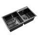 Комплект кухонной мойки Kroner KRP Schwarze - 7843ZHM PVD ST4303 ST42461 фото 6
