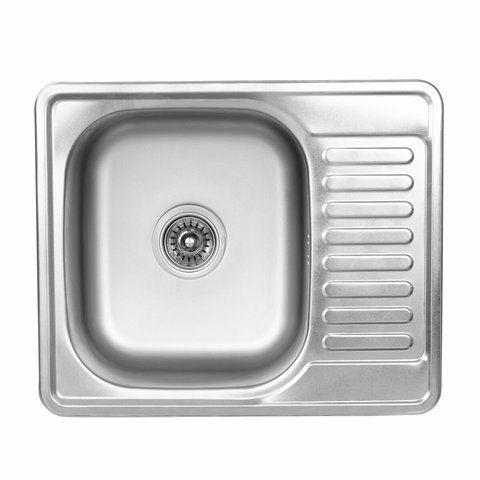 Кухонна мийка з нержавіючої сталі Platinum САТИН 5848 (0,8/180 мм) 11706 фото