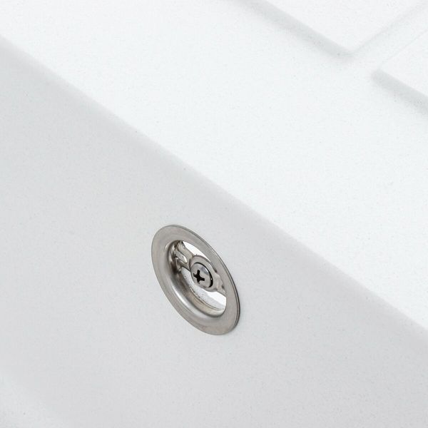 Гранитная мойка для кухни Platinum LOTOS 6550 матовая Белоснежная 49100 фото