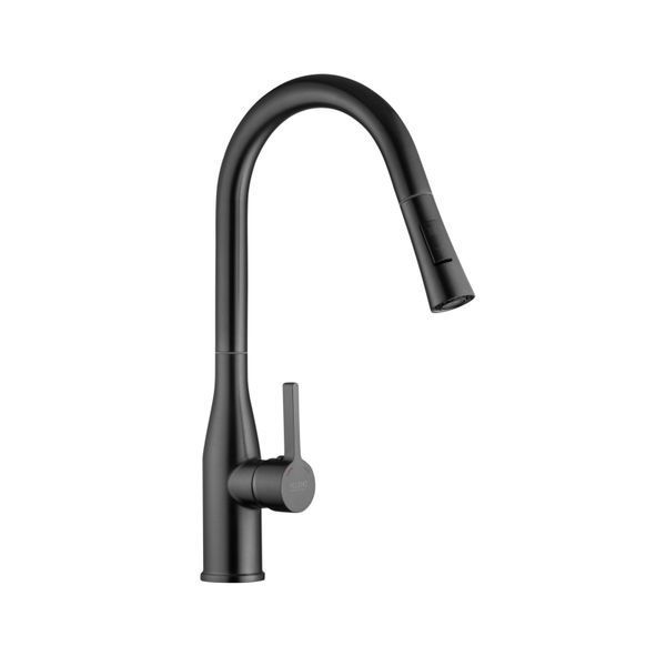 Комплект кухонної мийки Kroner KRP Schwarze 40х50HM PVD ST08 Grafite SL43821 фото