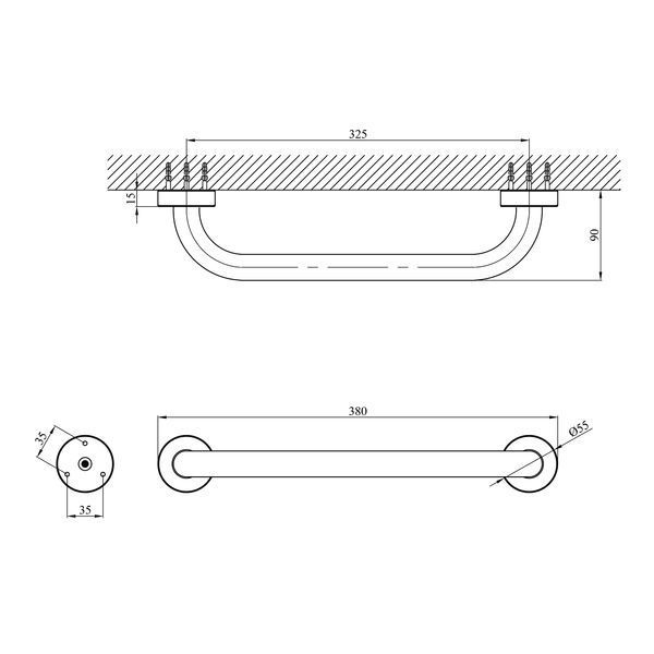 Поручень для ванни Kroner KRM Rizze - ACC3518 CV022919 фото