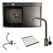Комплект кухонной мойки Platinum Handmade CM 78*50 L PVD pl23731 фото 1