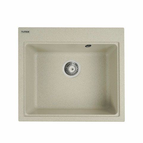 Гранітна мийка для кухні Platinum 5852 VESTA матова Топаз 3533 фото