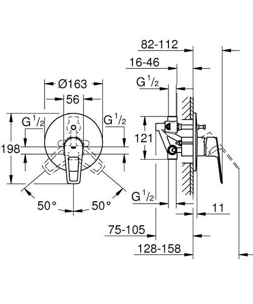 Душевая система BauLoop (UA2908100L) Grohe UA2908100L фото