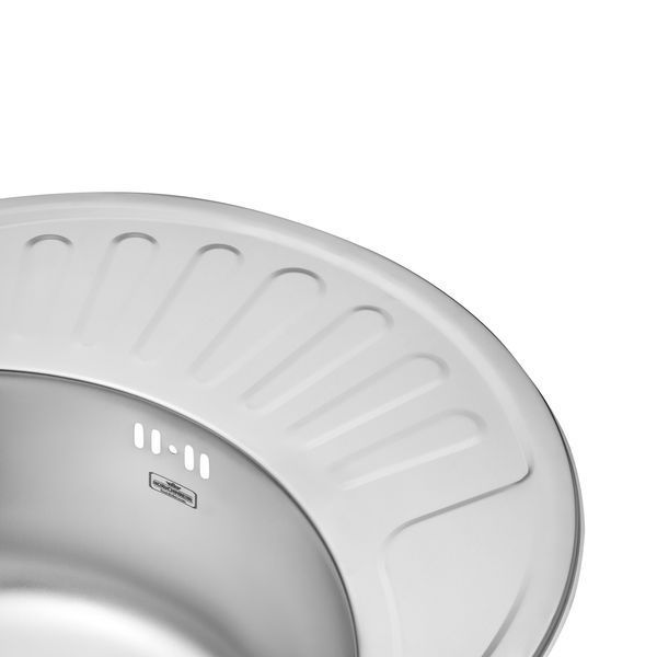Кухонна мийка Kroner KRP Satin - 5745 (0.8 мм) CV022775 фото