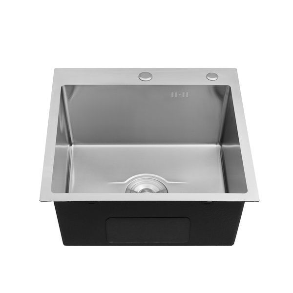 Комплект кухонной мойки Kroner KRP Derby - 5050HM Brush BLK ST27255 фото