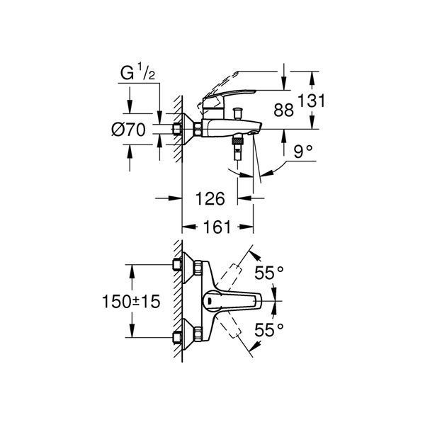 Смеситель для ванной Grohe Start 32278001 CV031965 фото