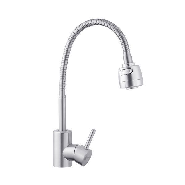 Змішувач для кухні з гнучким виливом Agua Acero - INOX035-2 CV023291 фото
