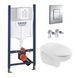 Комплект 4 в 1: Інсталяція Grohe Rapid SL 38840000 з панеллю змиву Even 38966000 + Унітаз безободковий A534UF Rimless з сидінням Slim Soft Close дюропласт (UA38840966A) CV033583 фото 1