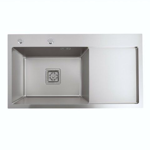 Мийка Platinum Handmade 780х430х220 L нержавійка (квадратний сифон,3.0/1.0) 38089 фото