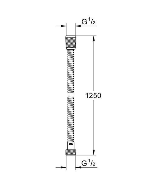 Relexaflex Metal Longlife Металевий душовий шланг 1250мм (28142000) 28142000 фото