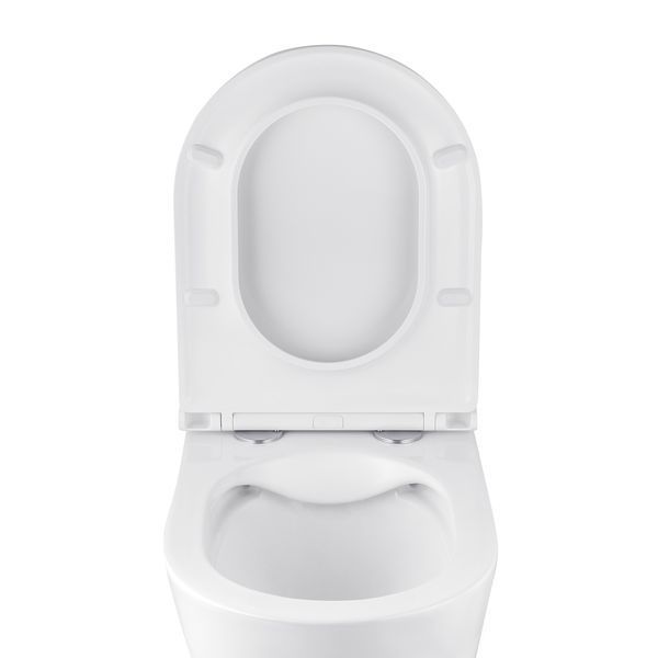 Комплект 4 в 1: Инсталляция GROHE Solido 3 в 1 3884966Q + Унитаз безободковый Kroner Armada WHI513636 RIMLESS с сиденьем Slim Duroplast / Soft-close / Quick relase KA513636WHIR (3884966KA513636) CV033599 фото