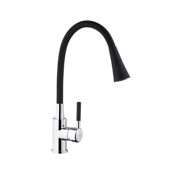 Комплект кухонної мийки Kroner KRP Derby - 6050HM Brush BLK ST27270 фото