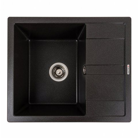 Гранітна мийка для кухні Platinum ARIA 5851 матова Моріон 48985 фото