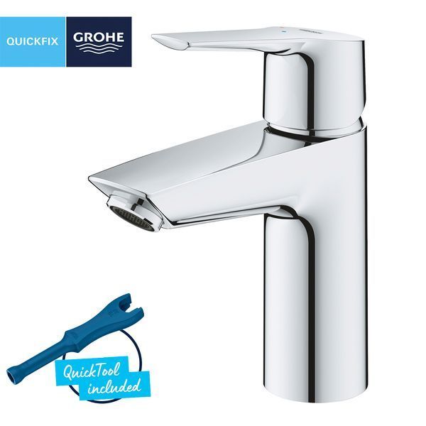 Змішувач для раковини Grohe QuickFix Start S-Size 23551002 з донним клапаном CV030580 фото