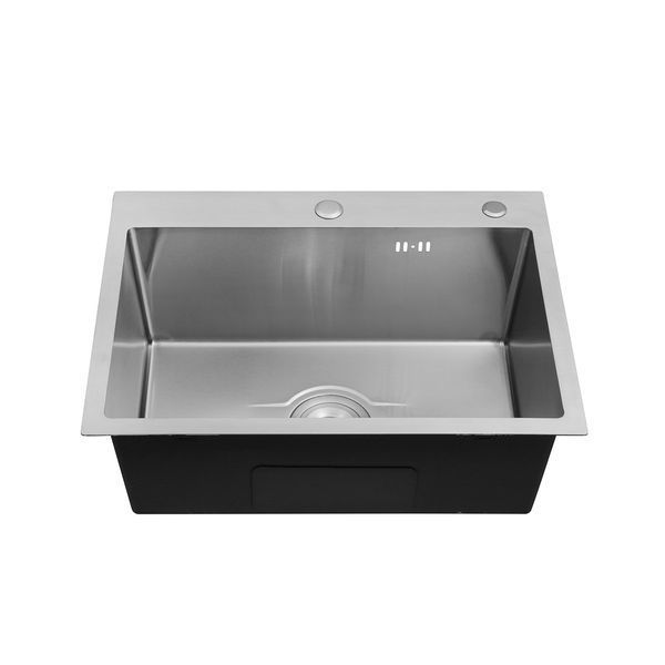 Комплект кухонной мойки Kroner KRP Derby - 5843HM Brush BLK ST27280 фото
