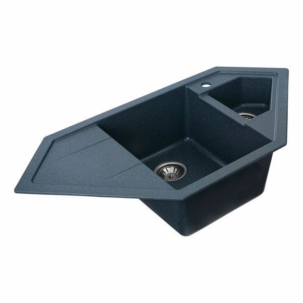 Гранітна мийка для кухні Platinum 9950 PANDORA матова Антрацит 3924 фото