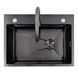 CM 64*50B Кухонна мийка PVD чорна (Work station) Valeso Handmade 50199 фото 6